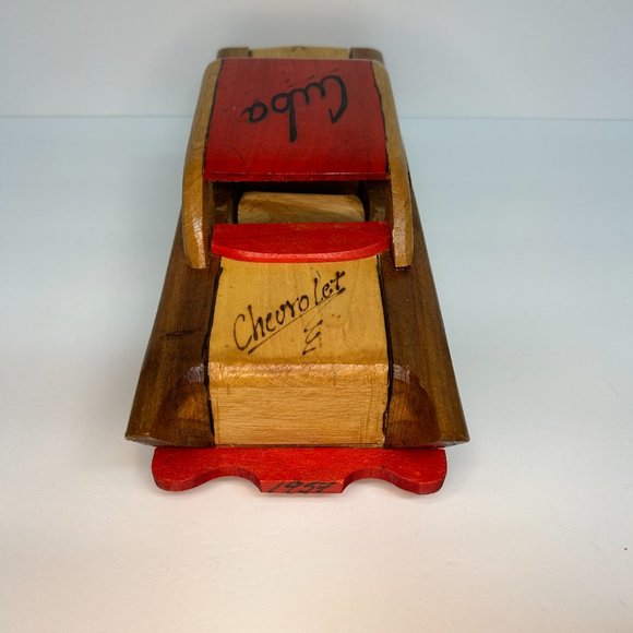 Wooden Model Car 1957 Chevrolet Handmade - Picture 3 of 7